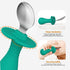 2 Pcs Baby Spoons Toddler Spoons for Self Feeding, Stainless Steel Kids Spoons with Silicone Round Handle, BPA Free