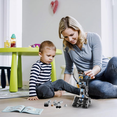 370 Pieces Johnny 5 Robot Building Set, Short Open Circuit Johnny Five Model Toys
