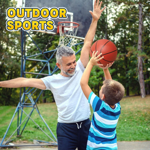 8” Water Pool Basketball Set with Pump, Replacement Ball for Basketball Hoop, PVC Waterproof Floating Toy for Summer