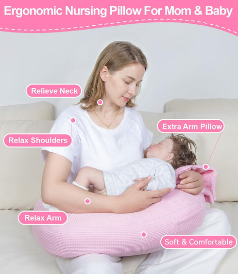 Tummy 16 1242 Nursing Pillow for Breastfeeding Bottle Feeding, Ergonomic Baby Feeding Support Pillow, Time Sitting