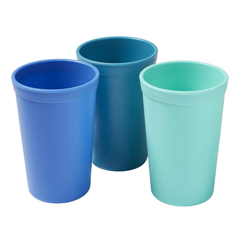ECR4Kids My First Meal Pal Drinking Cups, Kids Plastic Tableware, Stackable Tumblers for Baby, Toddler Feeding (3-Pack,