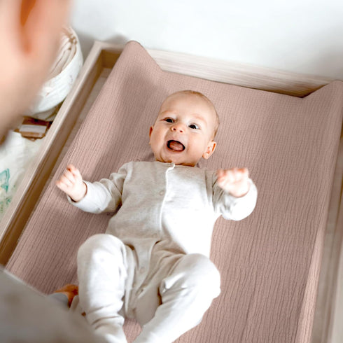 Lulumoon Muslin Changing Pad Cover - Soft Sheets for Baby Diapering