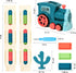 200 Set, 3+ 3 4 5 6 PCS Domino Train Toys Automatic Dominos Building and Stacking Creative Game for Year Old, Electric