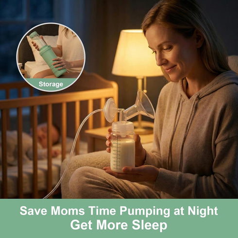 6PCS Momcozy 10 oz Breastmilk Storage Bottle for Breast Milk Cooler, Wide-Neck Baby Bottles for Pumping Fit Spectra