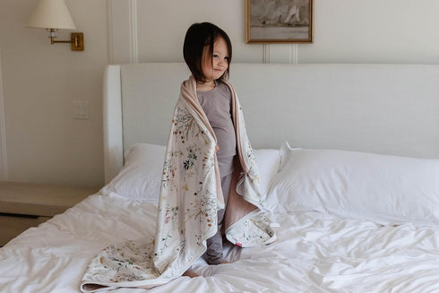 Wildflower Premium Baby Blanket - Soft and Stretchy Quilt for Kids