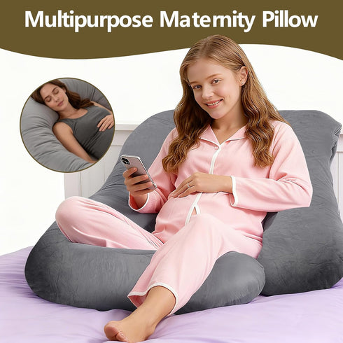 Pregnancy Pillow, G-Shape Full Body Pillow, Maternity Pillow for Side Sleeper, Pregnancy Body Pillow for Pregnant Women