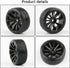 4pcs 1/10 RC Drift Wheels, 12mm Hex Drift Wheels and Tires for HSP Redcat HPI Tamiya, with Flange Lock Nuts