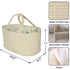 Baby Diaper Caddy Organizer for Girl Boy Cotton Rope Nursery Storage Bin Basket Portable Holder Tote Bag for Changing
