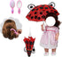 12 Pcs Set Handmade Baby Doll Clothes Dress Outfits for 12-15 Inch Dolls, Includes Hat, Umbrella, Mirror, Comb - Gift