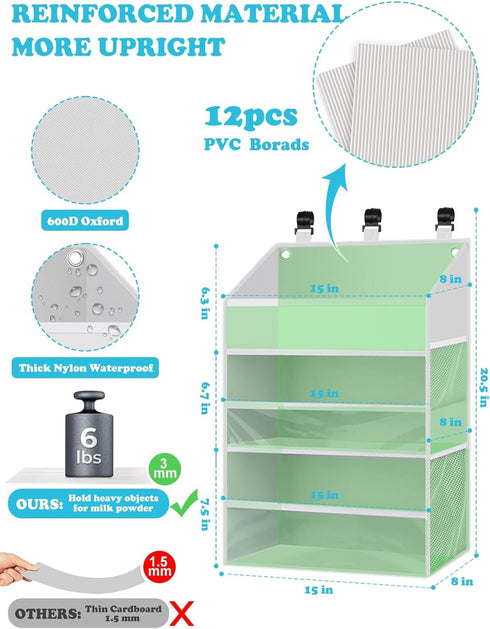 Hanging Diaper Caddy Organizer, Spacious Baby Diaper Organizer for Changing Table, Playpen/Wall - Holds 90+ Diapers