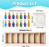 pamexin 7 Family Games for Kids, Wooden Bowling Color Matching Game with Bright Pins and Storage Bag, Family Board