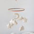 Goukurlsma Cloud Crib Mobile Baby Mobile for Crib Neutral Boho Moon and Clouds Mobile Neutral Nursery Dcor Boucle