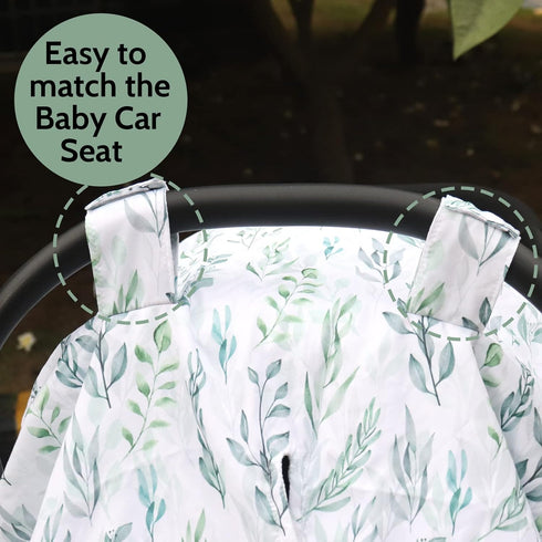 2 1 DILIMI Car Seat Covers for Babies, Peekaboo Opening Infant Car Seat Canopy for Baby Boys Girls, in Mom Nursing