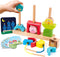 hahaland Montessori Wooden Brain Building Block for Toddler 1-3 Stacking Toy Day