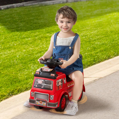 VEVOR Ride On Push Car for Toddlers, Ages 19+ Months, Kids Ride On Toy with Music Steering, Horn & Storage, Red
