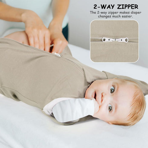 0.5 13-19 lbs, MEXXI Swaddle Baby Sleep Sack with Arms Up, Baby Transitional Swaddle with Double Zipper, TOG, M