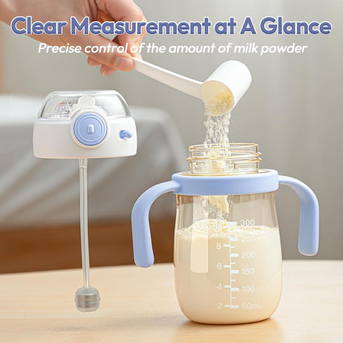 1-3 10floz NCVI PPSU Milk Straw Sippy Cup Spill Proof for Toddlers Years Old, Lightweight Baby Training Water Bottle