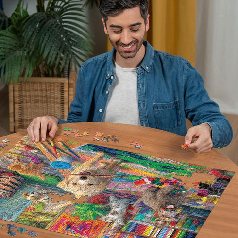 750 Ravensburger Cute Crafters - Large Format Jigsaw Puzzle for All Ages | Unique Pieces | Softclick Technology FSC