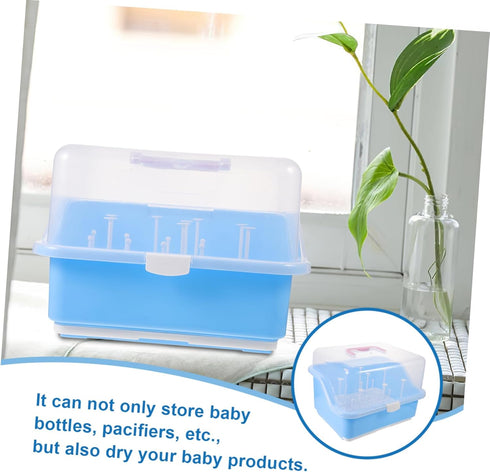 Kisangel Portable Bottle Drying Box with Capacity Practical Tableware Storage Organizer Durable Material for Milk