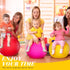 Sratte 6 Pcs Hopper Ball with Handle, Bouncing Ball, Inflatable Hop Ball for Jumping Sport Gifts