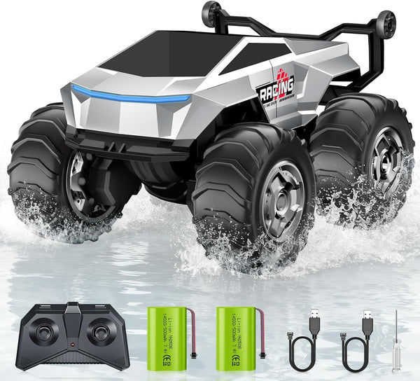 1:16 RC Truck Remote Control Car, 4WD Waterproof Amphibious RC Car All