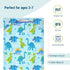 Wildkin Kids Cotton Nap Mat Cover – Soft, Durable with Sewn-in Flap, Fits 1.5" Vinyl Sleep Mats - Dinosaur Land