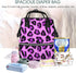 TZTTZT Backpack, Mommy Purple leopard print Diaper Bag Toddler Baby Girl Boy Diaper Bag for Mom Dad, Bags Travel Baby