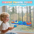 Set 10 Silicone Baby Bath Toys Stackable, Shape-Sorting Floating with Mold-Free Textured Pieces, No-Hole Design Early