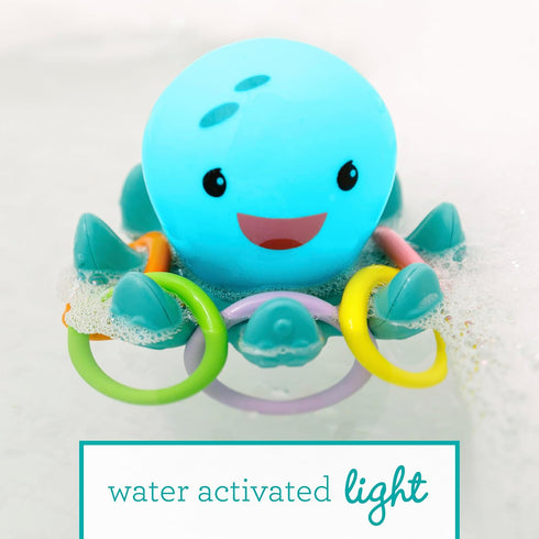 Infantino Light Up Ring Catcher - Illuminating Octopus with Five Tossing Rings for Motor Skills in Babies & Toddlers