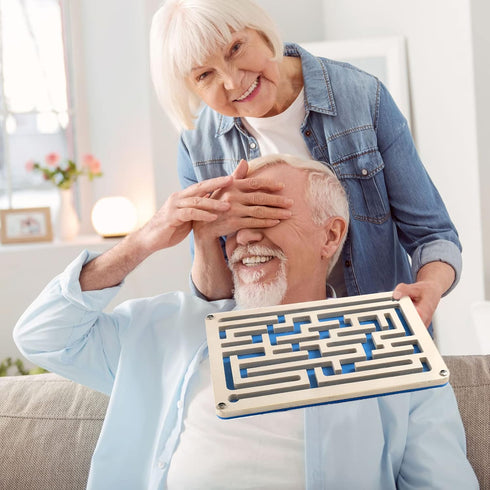 Marble Maze Circuit Game - Dementia Activities for Elderly Seniors - Wooden Maze Board Games Toy Gifts for Alzheimer's