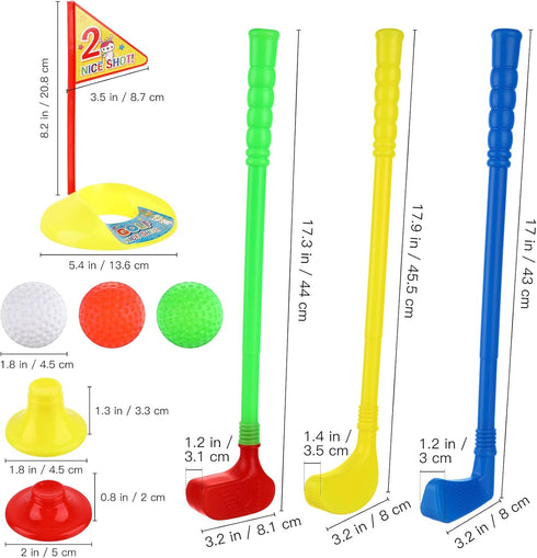 Homoyoyo Golf Set, Plastic Golf Clubs Kit for Indoor and Outdoor Fun, Early Educational Golf Game