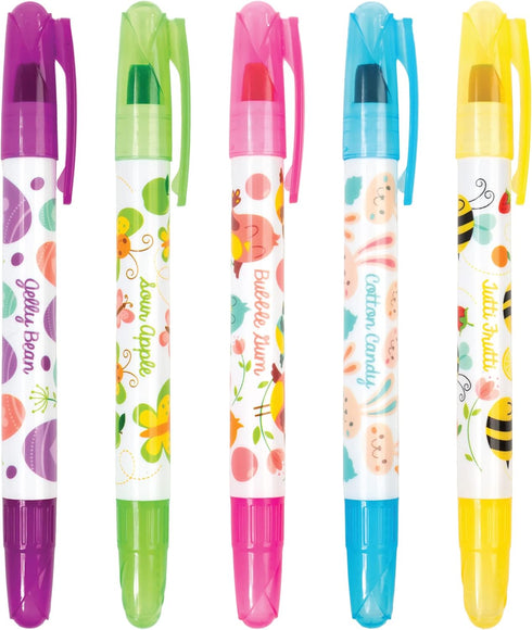 5 Count Scentco Spring Smelly Gellies - Patented Gourmet Scented Glidewrite Gel Coloring Sticks, Crayons, Highlighters