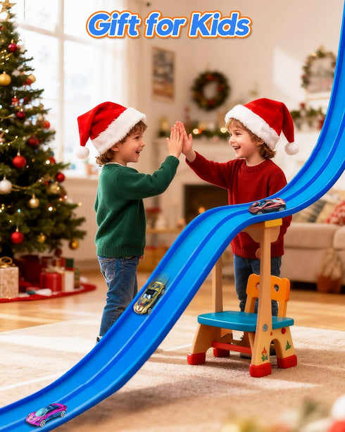 15 3 6 1/64 Ft Flexible Car Tracks for Kids Age Up, Race Track with Toy Cars, Flex Track Compatible Diecast Cars