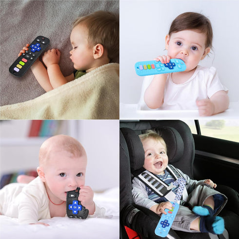 GUIGUZHJ 3-18 Baby Silicone Teething Toys, Simulation TV Remote Control Shape Teether Toys for Toddlers Months, Boys