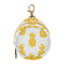 PYBUG Pineapple Round Pacifier Storage Case, Polyester & TPU Lined with Hook Buckle,
