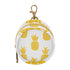 PYBUG Pineapple Round Pacifier Storage Case, Polyester & TPU Lined with Hook Buckle,