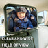 Seat,360 Funbliss Baby Car Mirror for Rear Facing Rotation, Safety Certified Shatterproof Acrylic Glass, Clear Wide