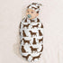 Sets Brown Labrador Retriever Dog Newborn Swaddle Blankets Hat Soft Baby Receiving Blanket Swaddle Sack for Baby Shower