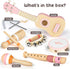 Set 2 3 4 7 1 2-5(Pink) Vanplay Kids Guitar for Girls - Toys for Year Old Girl Birthday Gifts - in Wooden Montessori