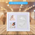 Newborn Handprint and Footprint Keepsake Frame Milestone Photo Frame White Clay Ink Kit Memory Gift for Nursery