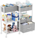 Novvia Baby Diaper Caddy Organizer and Storage, 3 Tier Rolling Cart with Dividers