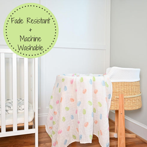 Swaddle Blanket, 100% Organic Cotton, Soft Muslin 47 x 47 Inches, Neutral Baby Blanket for Boys and Girls