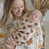 LifeTree Muslin Baby Swaddle Blankets, Large 47" x 47", Boys Girls Swaddling Wrap for Newborn, Bear Head Pattern