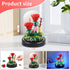 Water Bottle Sets 593 Flower Bouquets Building with LED String Light and Dust Cover, Pcs Flower Mini Brick Block, Red
