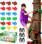 18 Ninja Tree Climbing Holds and 6 Sturdy Ratchet Straps for Kids, Large Climbing Rocks for Outdoor Training
