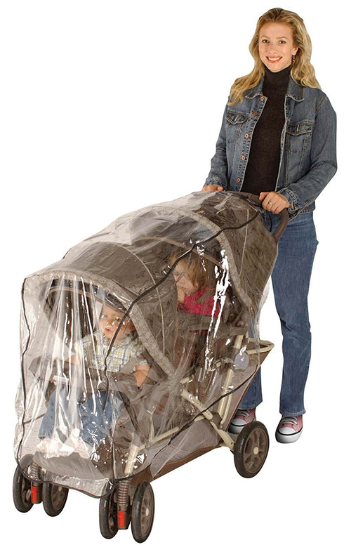 NUBY Double Stroller Rain Cover, Clear Vinyl