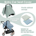 NEMTMCUA 2 Pcs Baby Car Seat Cover, Breathable Cotton Baby Carrier Cover, Newborn Essentials Must Haves, Baby