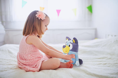 Bluey Plush Pillow Buddy, Super Stuffed Soft Character Pillow, 19 Inches Polyester Microfiber