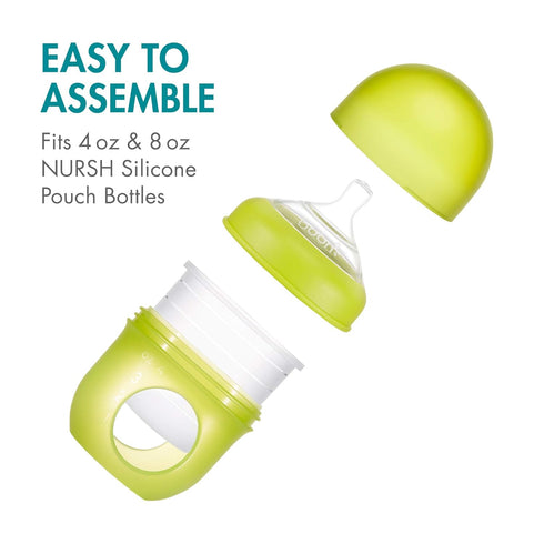 3 Count Boon Nursh Silicone Baby Bottle Nipples - Bottle Nipples for Boon Nursh Baby Bottles - Baby Bottle-Feeding
