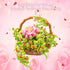 Set, (691 SATHIBI Flower Bouquet Building Flowers Basket Bonsai Plants with Light, Botanical Collection Wall Decor